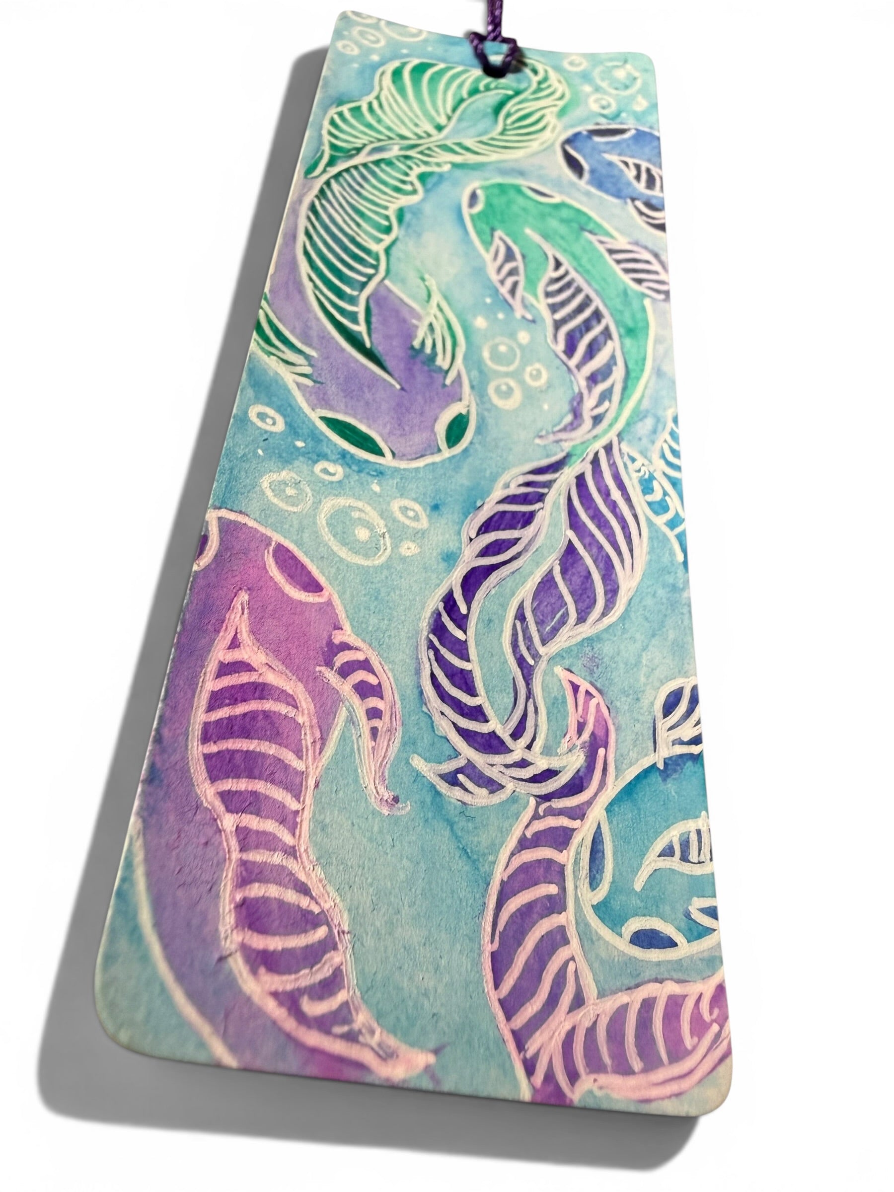 Watercolor Koi Fish Bookmark by JoJo