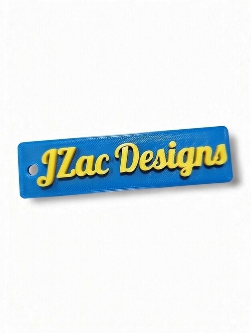 Custom 3D Printed Keychain – Personalized Name Tag, Business Branding