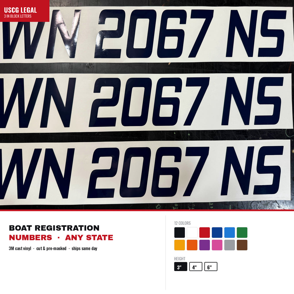 Boat Name & Hailing Port Lettering
