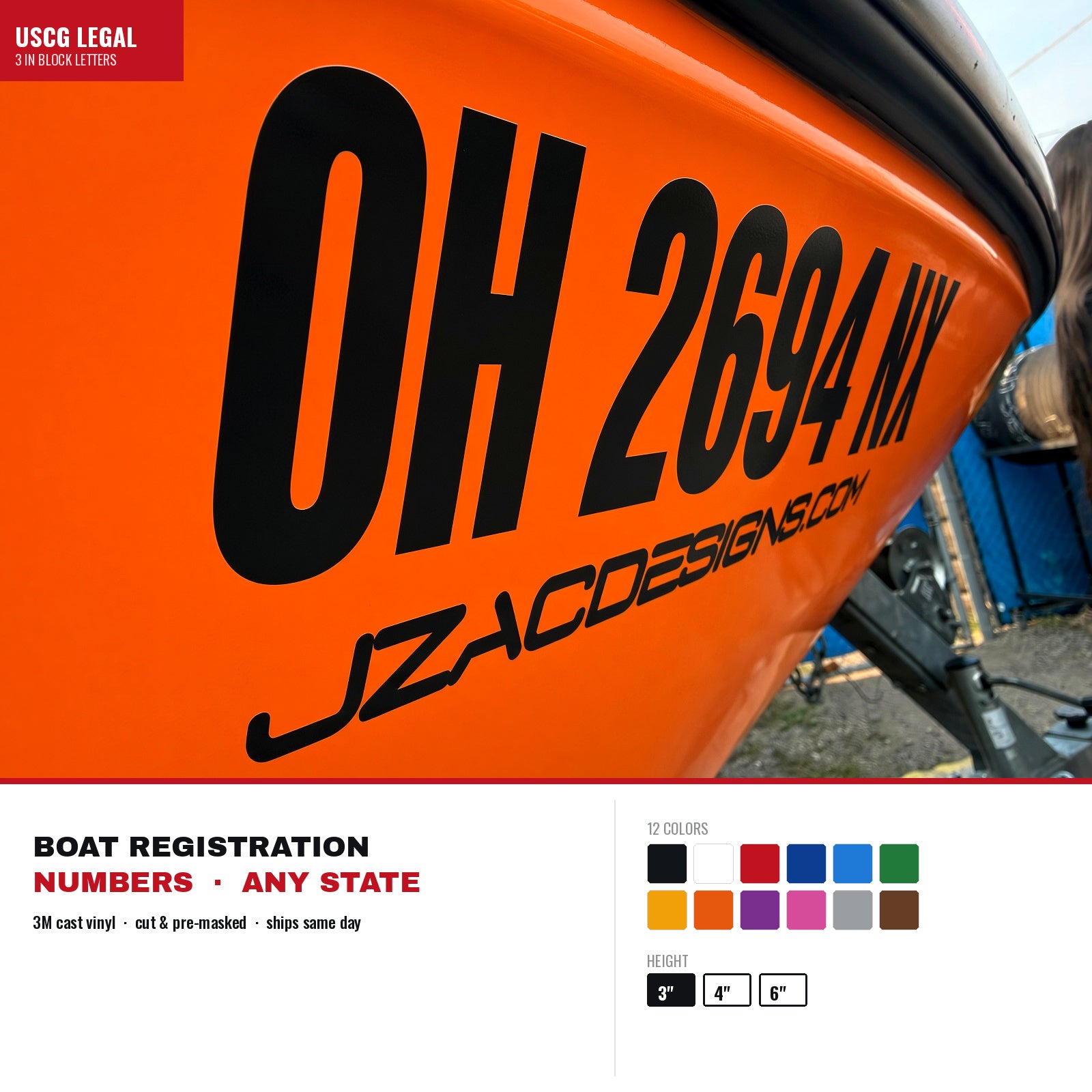 Boat Name & Hailing Port Lettering