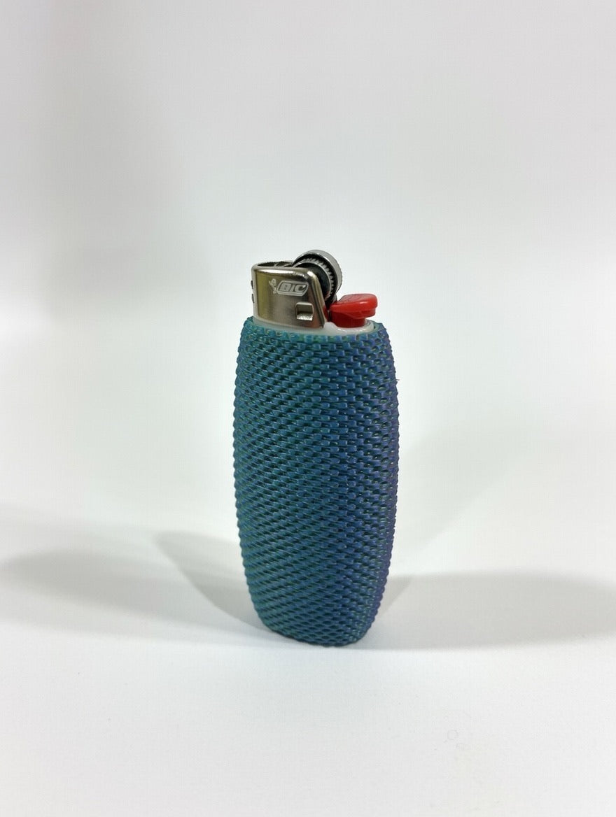 Glow in the Dark BIC Lighter Cover | Hi-Vis Textured Honeycomb Sleeve