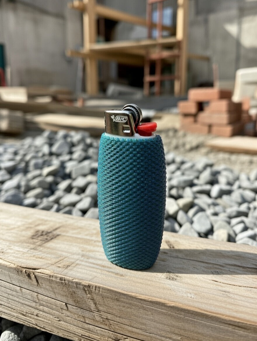 Glow in the Dark BIC Lighter Cover | Hi-Vis Textured Honeycomb Sleeve