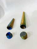 Custom Ornate Conical Storage Tube set – Protective Storage Case with Threaded Cap | Discreet Portable Carry Container