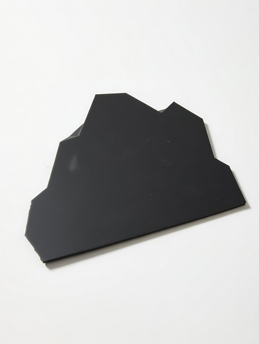 Geometric Mountain Wall Shelf | Modern Black Low-Poly Floating Decor