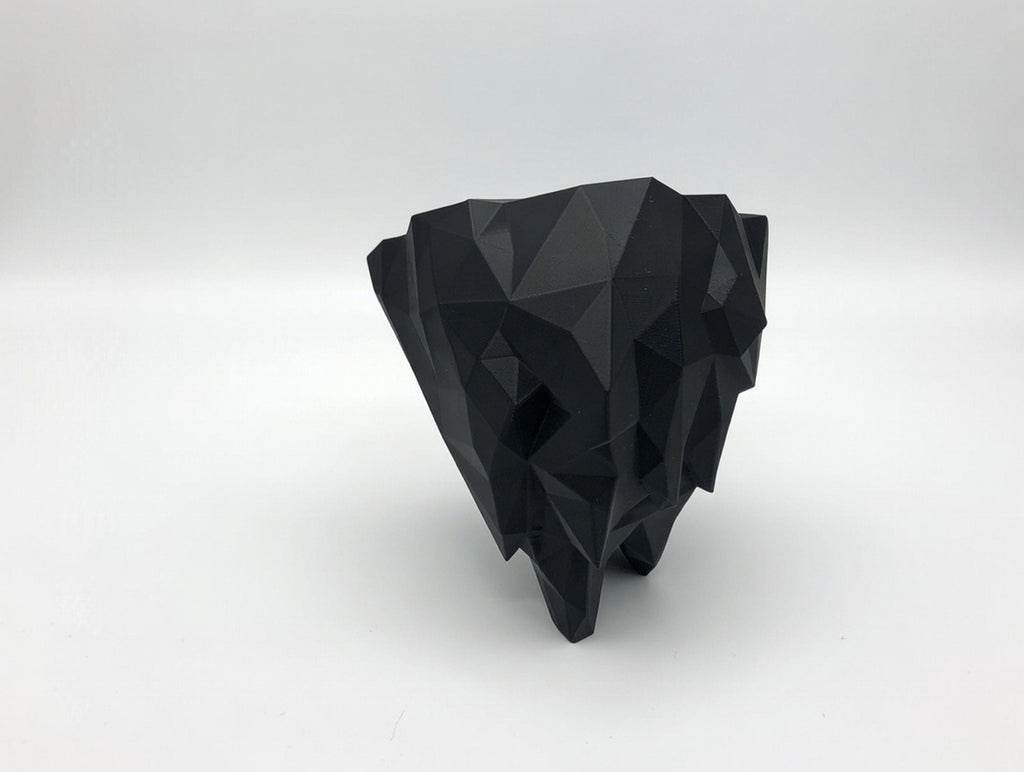 Geometric Mountain Wall Shelf | Modern Black Low-Poly Floating Decor