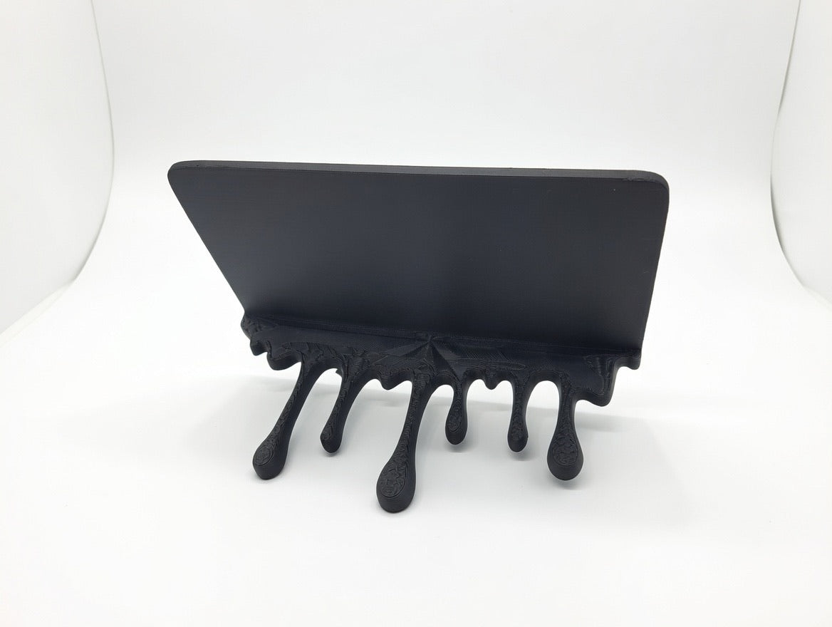 🖤 Abstract Dripping Wall Shelf | Modern Black Melted Edge Floating Decor