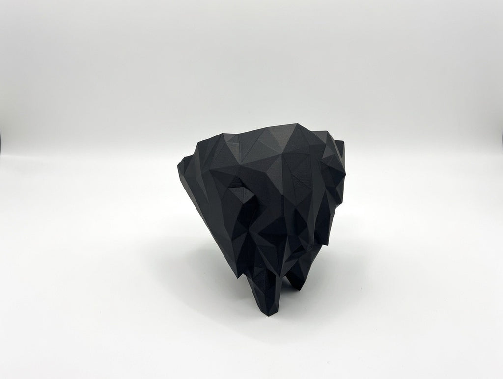 Geometric Mountain Wall Shelf | Modern Black Low-Poly Floating Decor