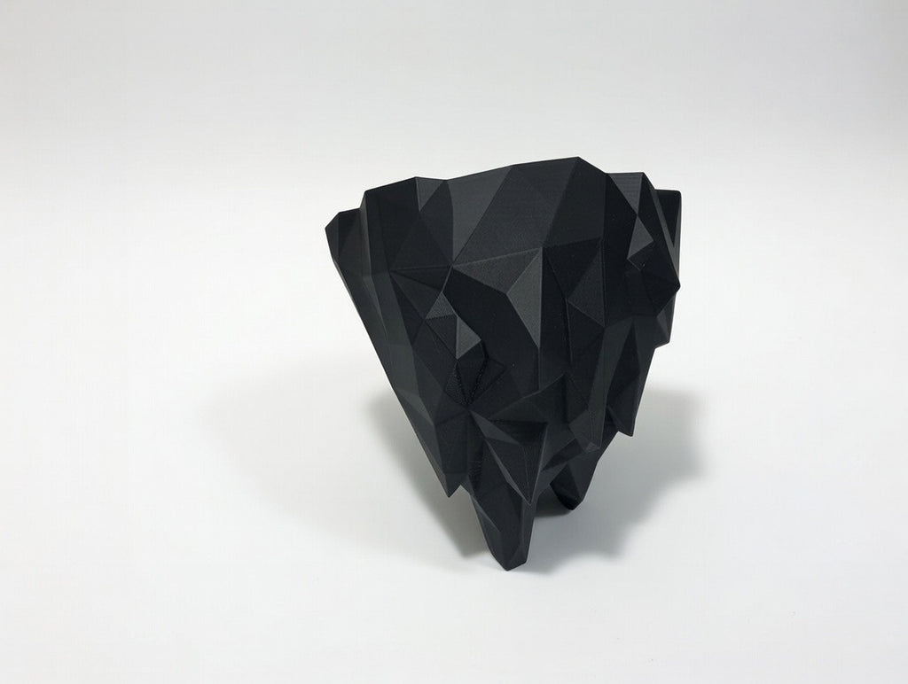Geometric Mountain Wall Shelf | Modern Black Low-Poly Floating Decor