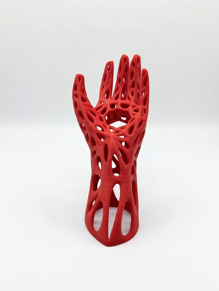 Modern Sculptural Wine Holder – Abstract Hand Floating Bottle Display | Unique Bar Decor