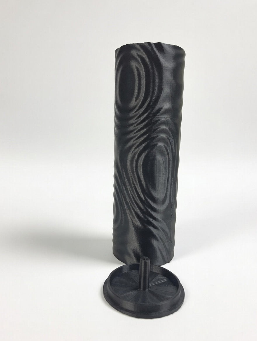 🖤 Textured Black Swirl Incense Holder | Modern 3D Printed Incense Stand