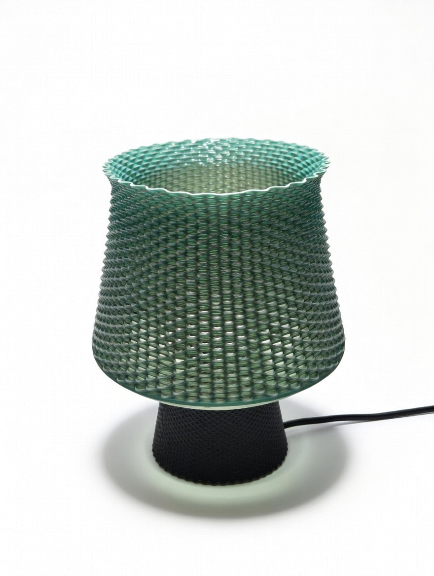 Textured Honeycomb Table Lamp | Modern 3D Printed Glow Shade