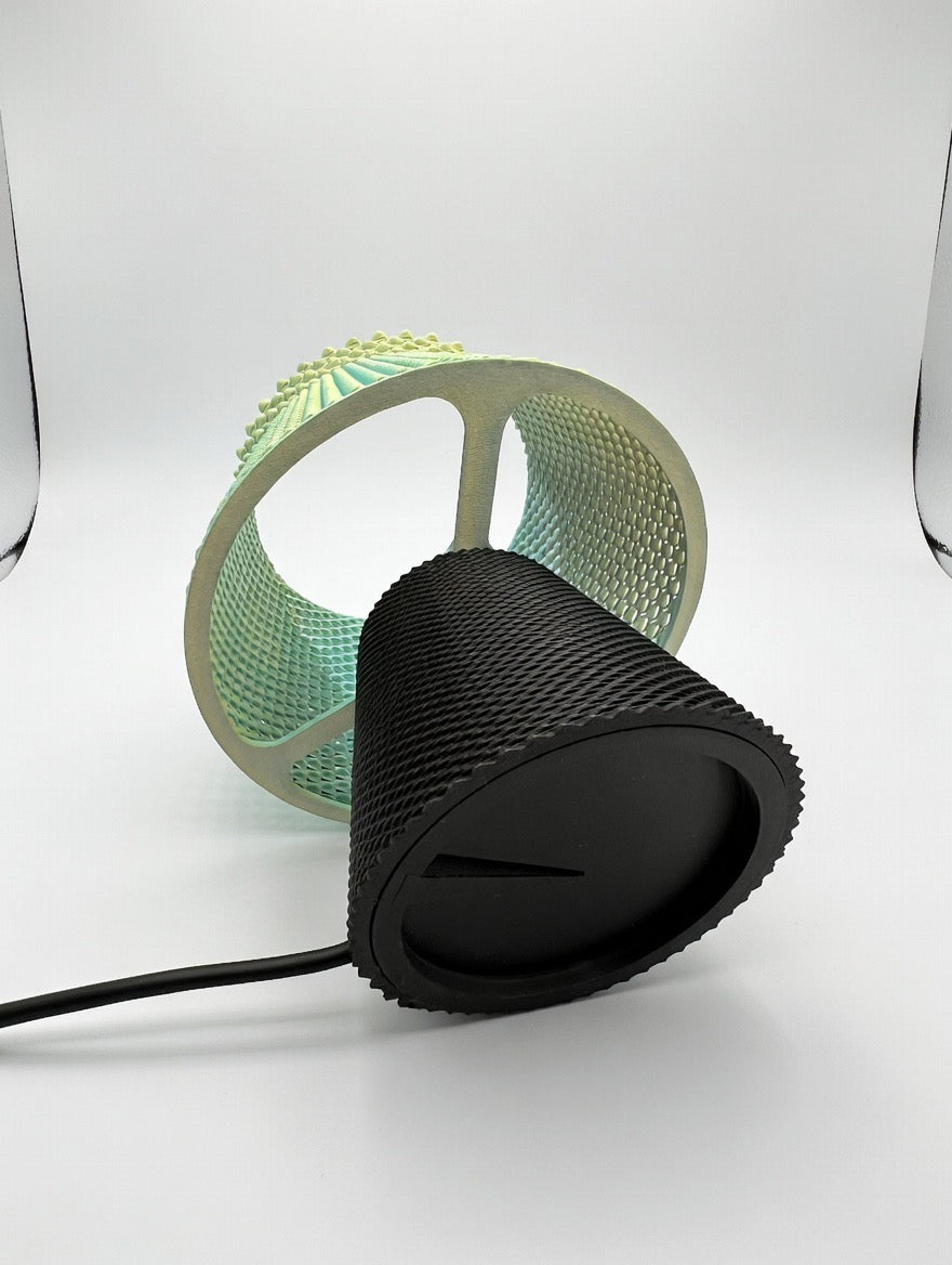 Textured Honeycomb Table Lamp | Modern 3D Printed Glow Shade