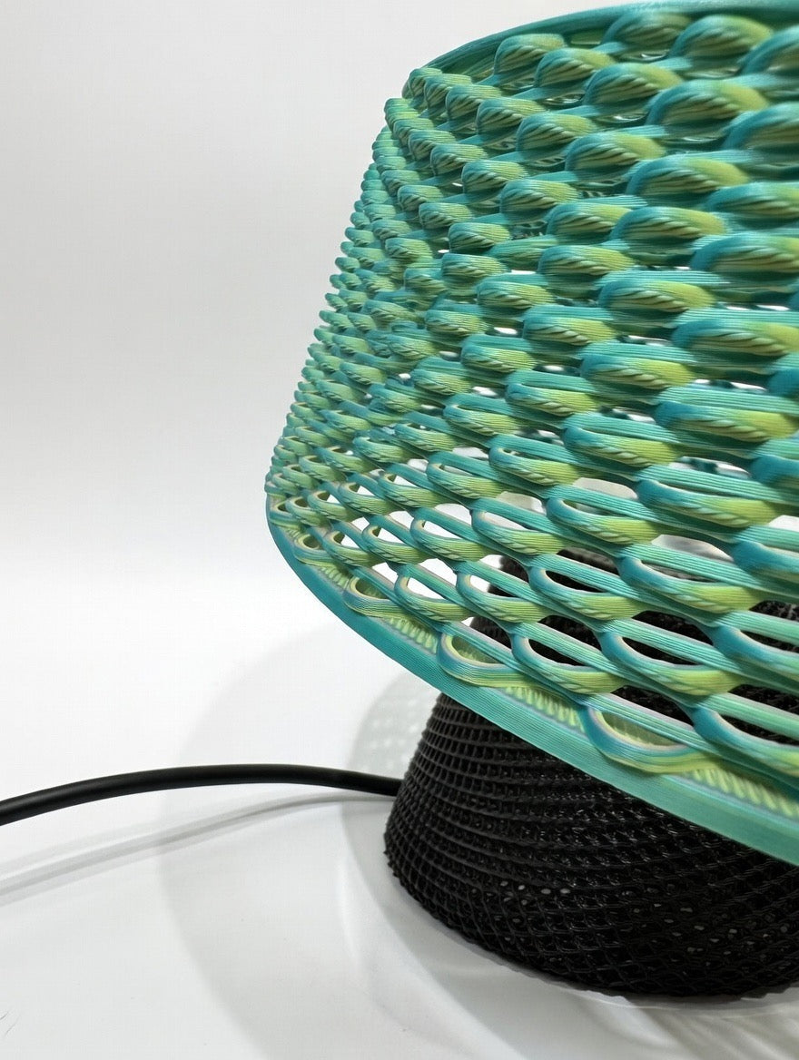 Textured Honeycomb Table Lamp | Modern 3D Printed Glow Shade