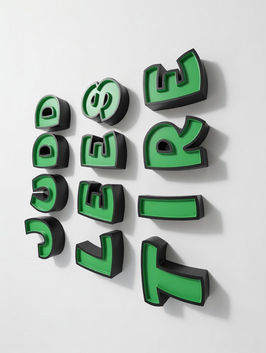 Custom Designed 3D LED Business Sign Letters | Storefront Neon-Style Logo