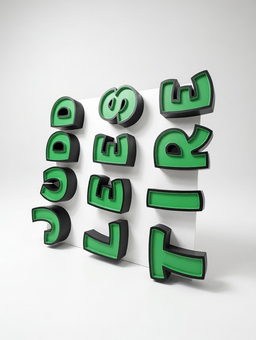 Custom Designed 3D LED Business Sign Letters | Storefront Neon-Style Logo