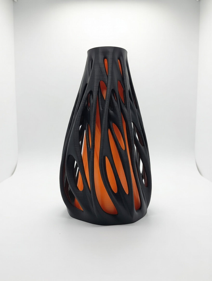 Modern Abstract Lattice Vase – Decorative Flower Vase | Sculptural Home Decor | Contemporary Centerpiece