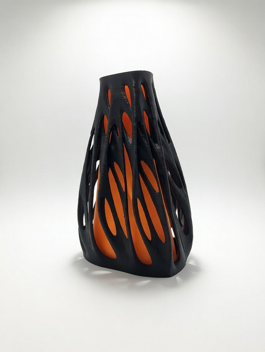 Modern Abstract Lattice Vase – Decorative Flower Vase | Sculptural Home Decor | Contemporary Centerpiece