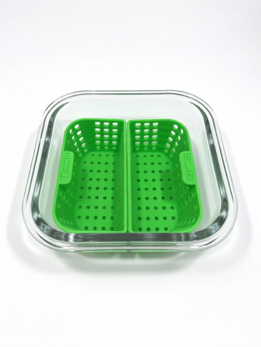Banger Basket Insert – Slab Tech Edition Limited Run  – Dual Chamber Dab Organizer with Pyrex Dish –