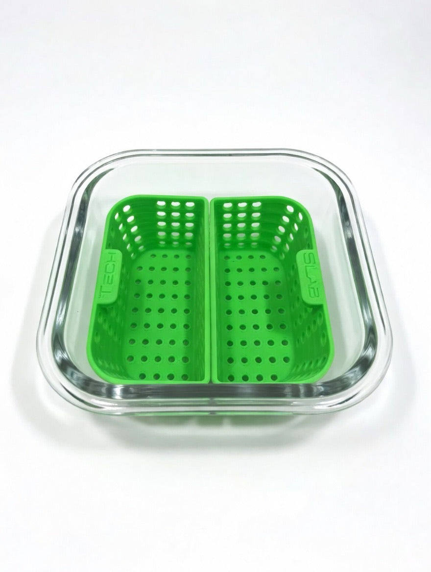 Banger Basket Insert – Slab Tech Edition Limited Run  – Dual Chamber Dab Organizer with Pyrex Dish –