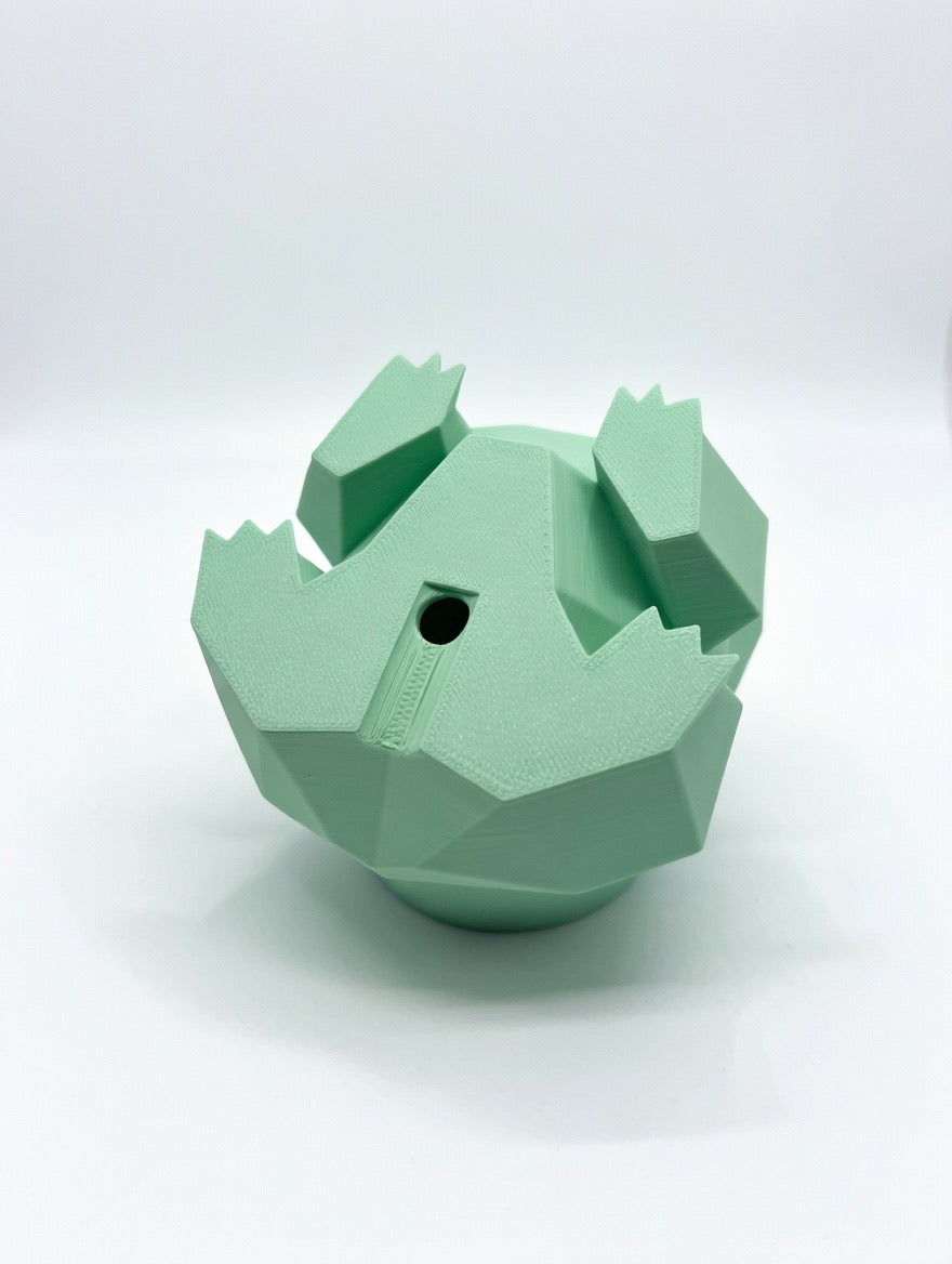 Bulbasaur Planter Pot – Low Poly Pokemon Inspired Plant Pot – Cute Desk Planter – Modern Geek Decor