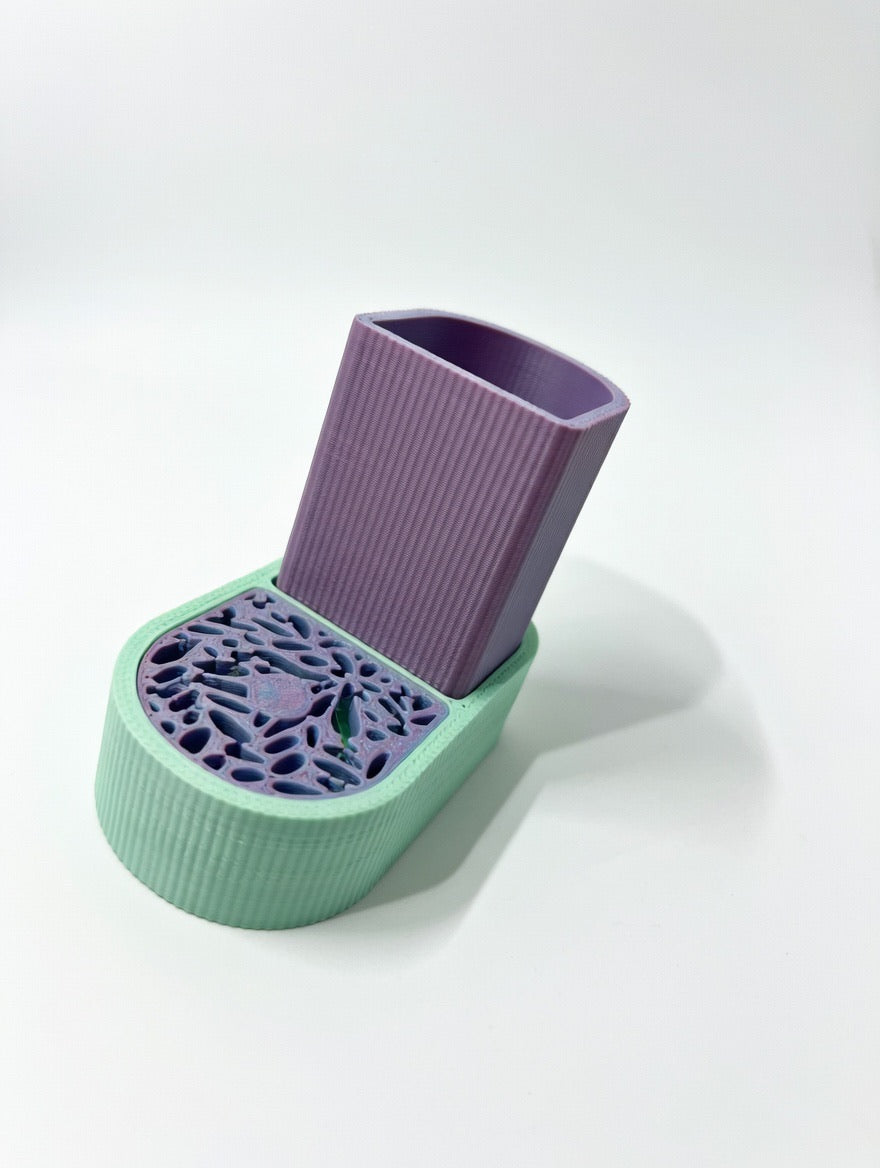 Anti Mold Toothbrush Holder – 3 Piece Bathroom Organizer Set – Modern Drainable Toothbrush Stand