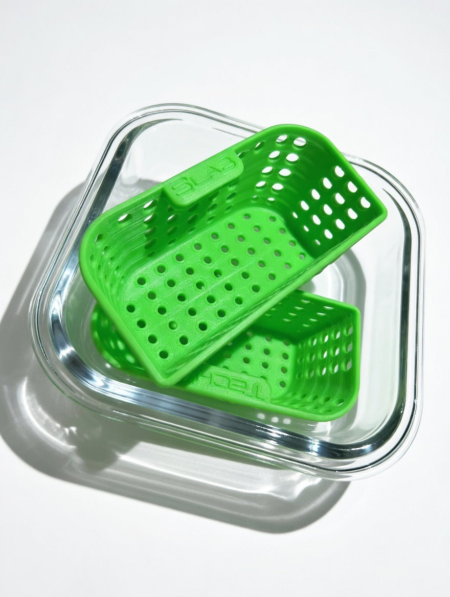 Banger Basket Insert – Slab Tech Edition Limited Run  – Dual Chamber Dab Organizer with Pyrex Dish –