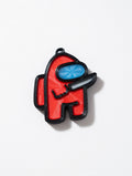 Among Us Keychain – Glow in the Dark Visor – Custom Gaming Keychain – Small Batch Handmade