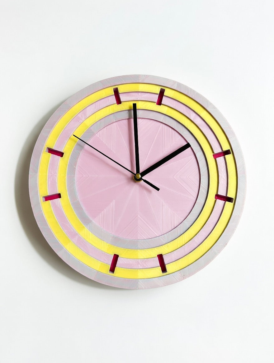 Limited Edition Easter Wall Clock – One of One Pastel Modern Clock – Minimalist Designer Home Decor