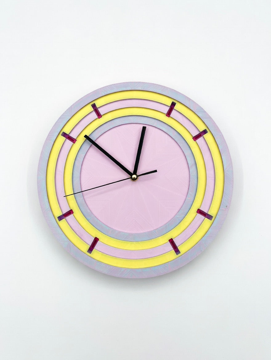 Limited Edition Easter Wall Clock – One of One Pastel Modern Clock – Minimalist Designer Home Decor