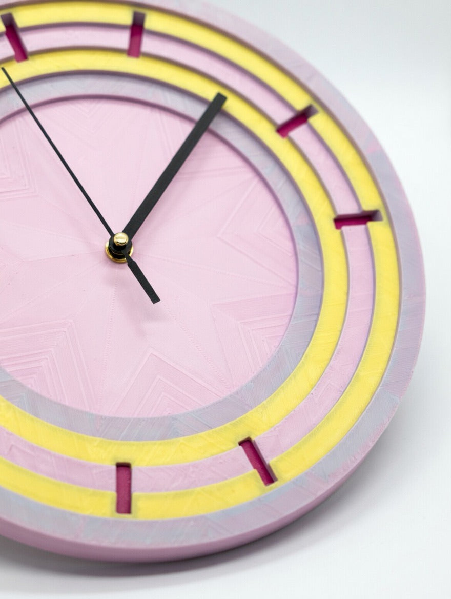 Limited Edition Easter Wall Clock – One of One Pastel Modern Clock – Minimalist Designer Home Decor