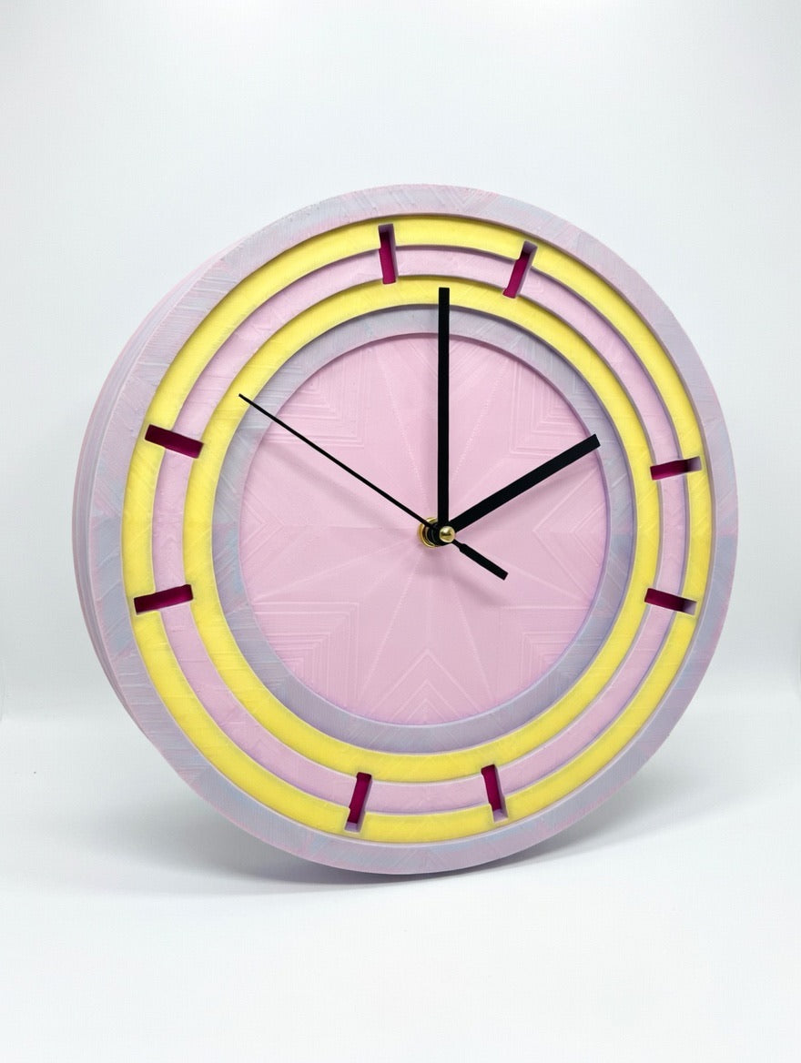 Limited Edition Easter Wall Clock – One of One Pastel Modern Clock – Minimalist Designer Home Decor