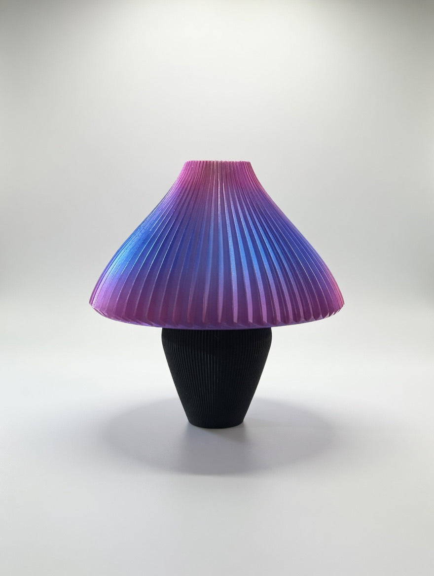 Mycelium Hikari Table Lamp — Cosmic Rose
