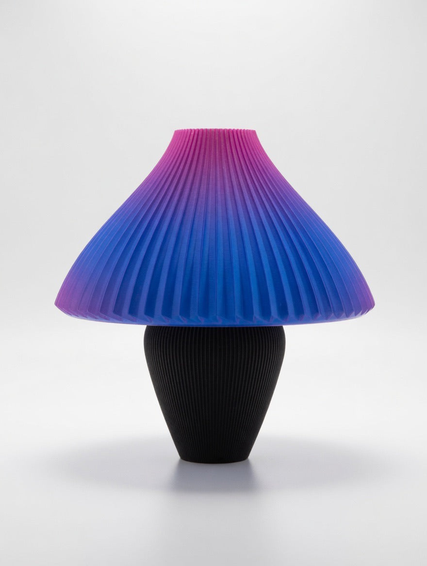 Mycelium Hikari Table Lamp — Cosmic Rose