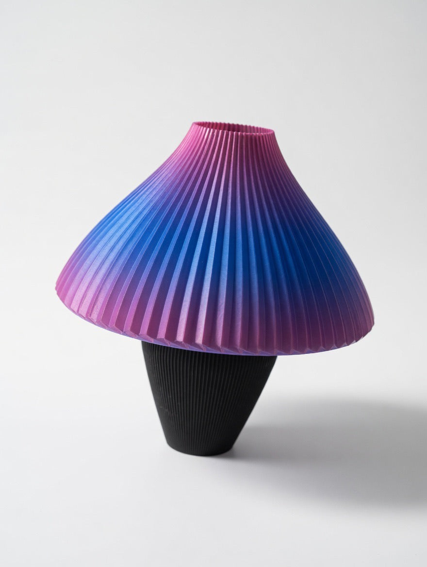 Mycelium Hikari Table Lamp — Cosmic Rose