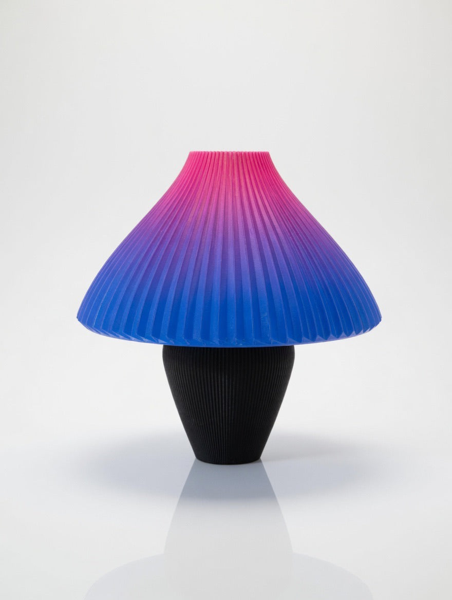 Mycelium Hikari Table Lamp — Cosmic Rose