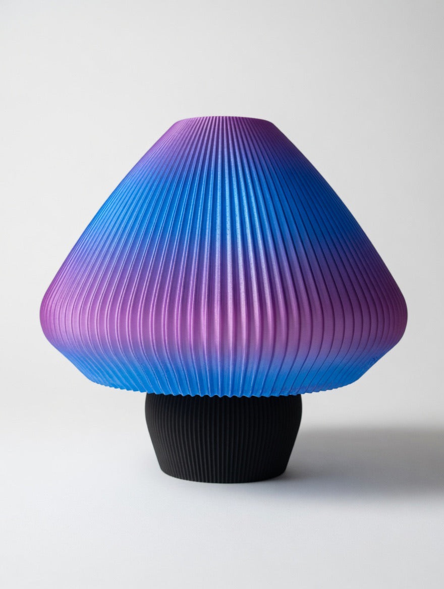 Mycelium Pleated Table Lamp — Cosmic Rose | Short