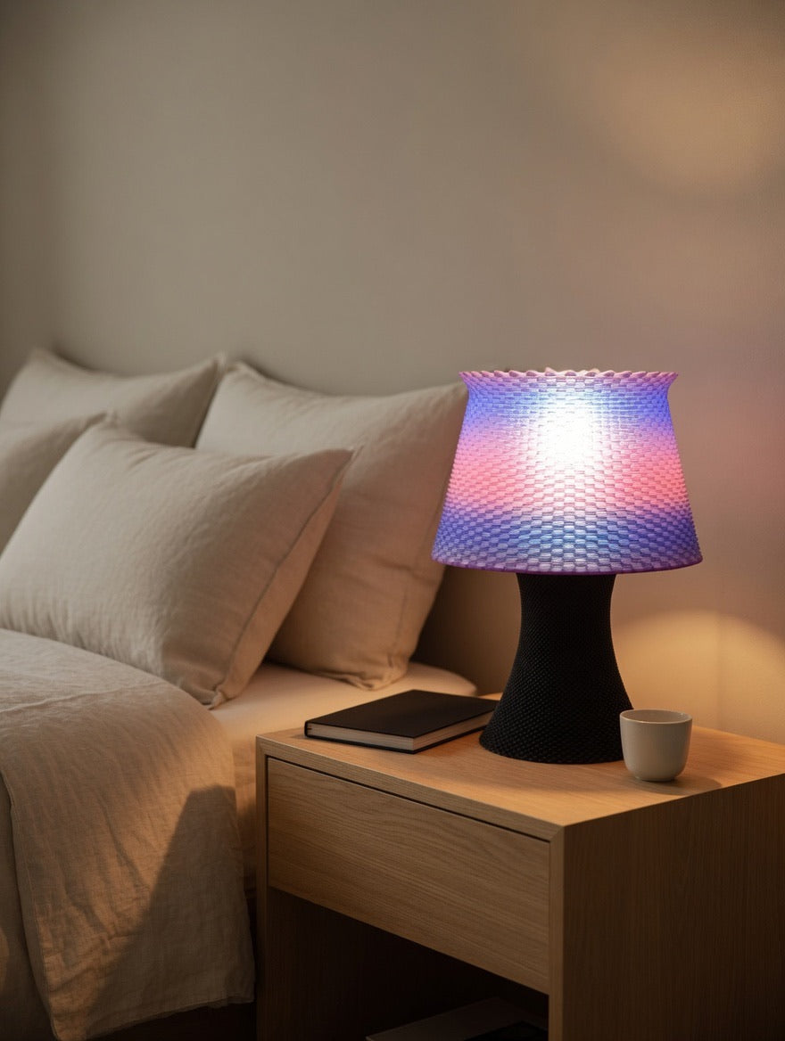 Mycelium Abstract Table Lamp — Summer Sunset