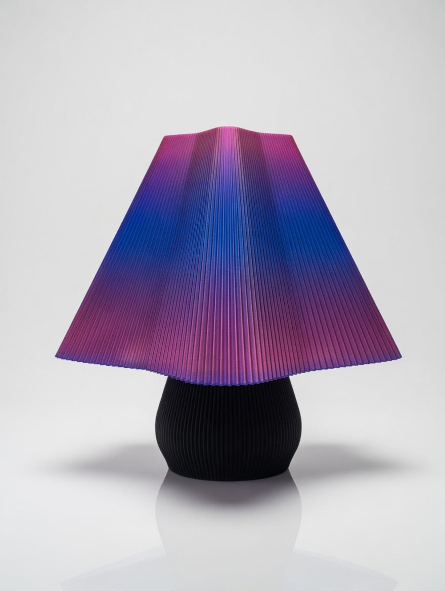 Mycelium Hikari Square Table Lamp — Cosmic Rose