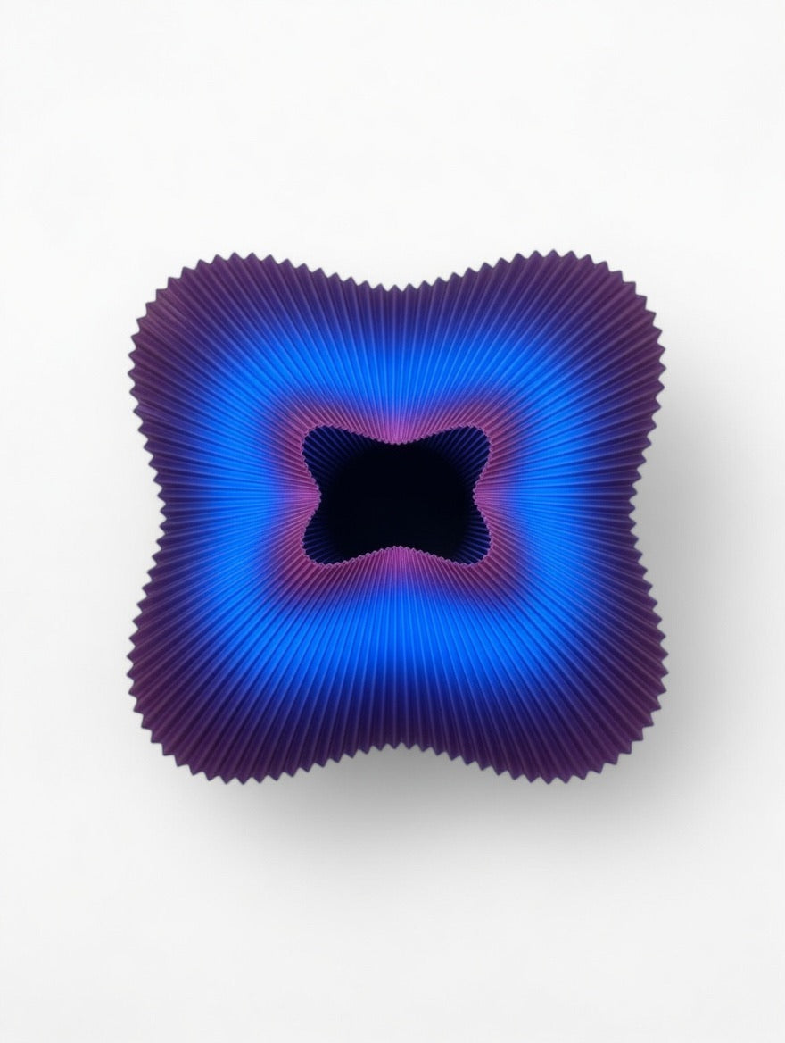 Mycelium Hikari Square Table Lamp — Cosmic Rose