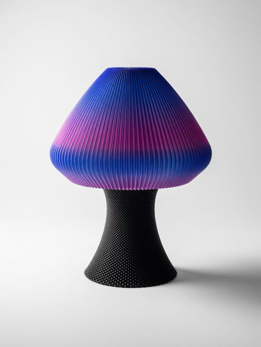 Mycelium Pleated Table Lamp — Cosmic Rose | Tall