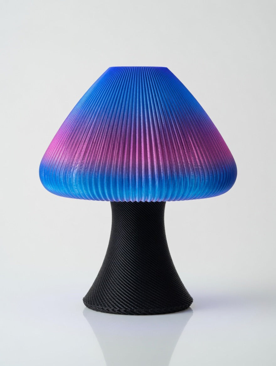 Mycelium Pleated Table Lamp — Cosmic Rose | Tall