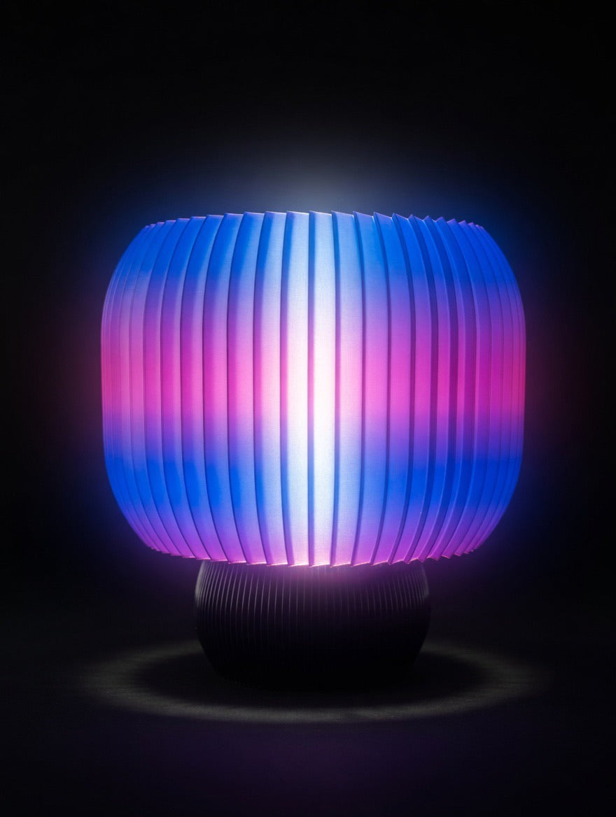Mycelium Barrel Table Lamp — Cosmic Rose