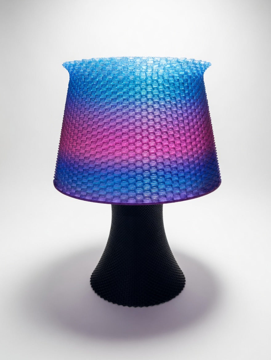 Mycelium Abstract Table Lamp — Summer Sunset