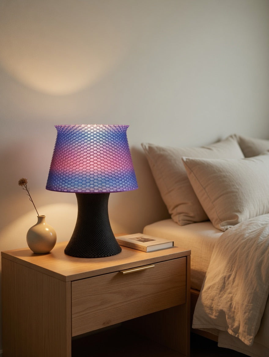 Mycelium Abstract Table Lamp — Summer Sunset