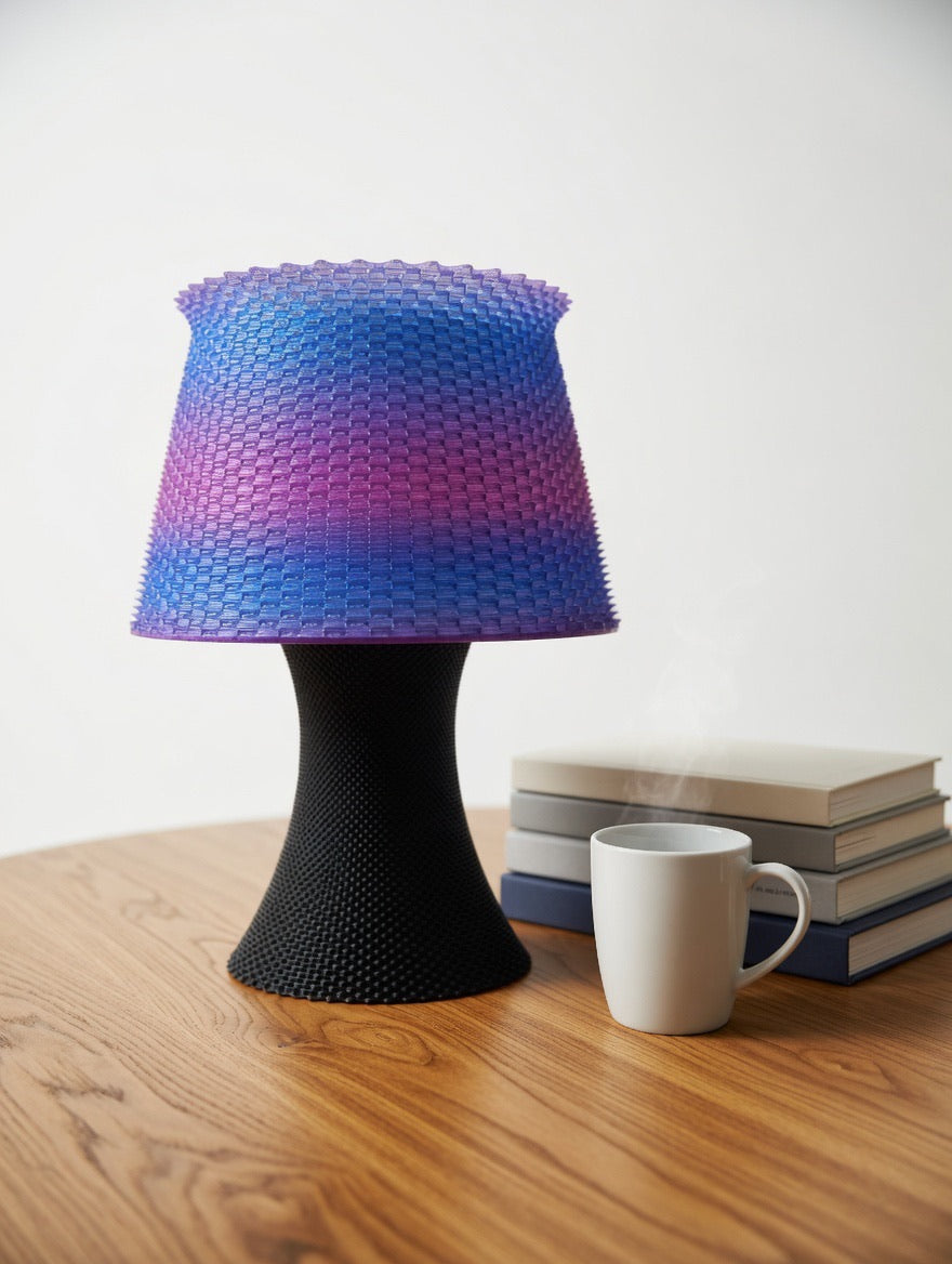 Mycelium Abstract Table Lamp — Summer Sunset