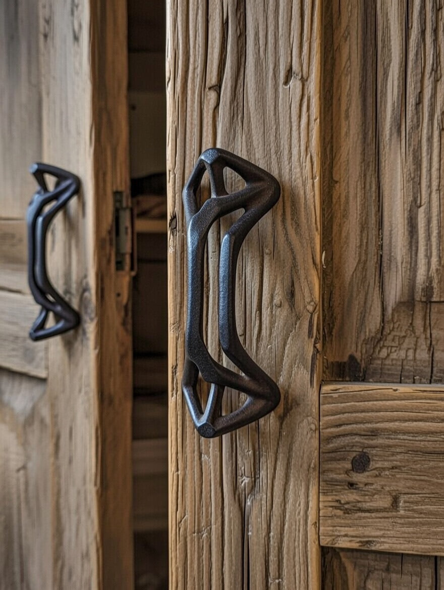 🖤 Skeletonized Geometric Black Handles | Modern Drawer Pulls (Set of 2)