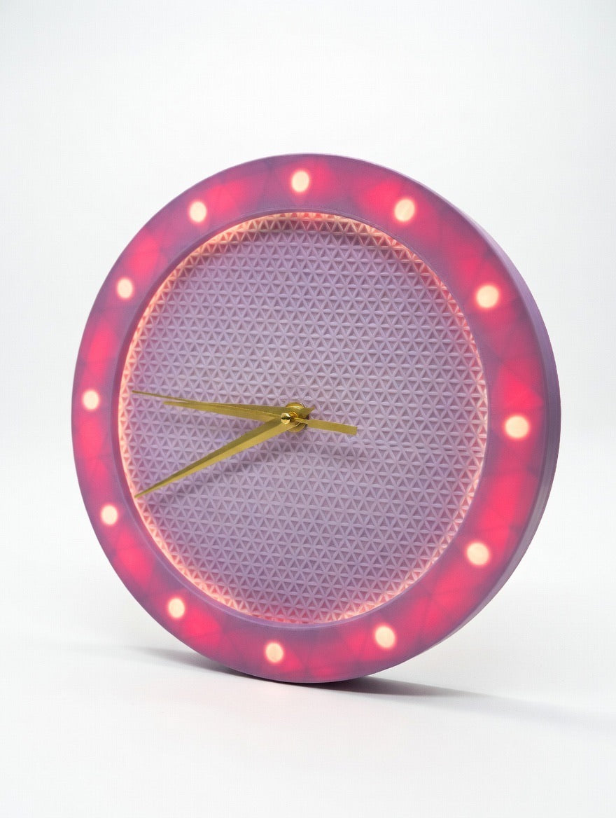 LED Designer Wall Clock – RGB Light Clock – Modern Minimalist Illuminated Clock – Made to Order