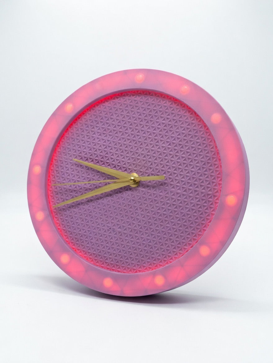 LED Designer Wall Clock – RGB Light Clock – Modern Minimalist Illuminated Clock – Made to Order