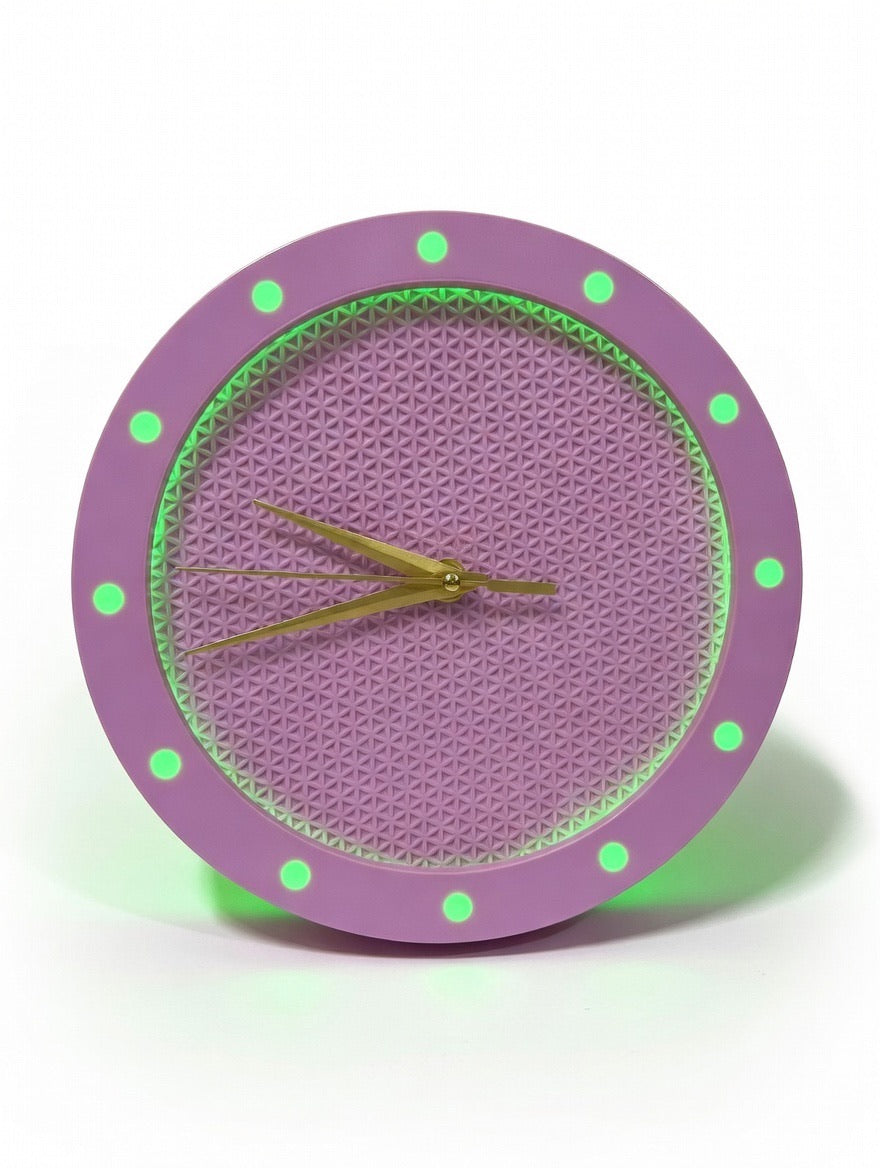 LED Designer Wall Clock – RGB Light Clock – Modern Minimalist Illuminated Clock – Made to Order