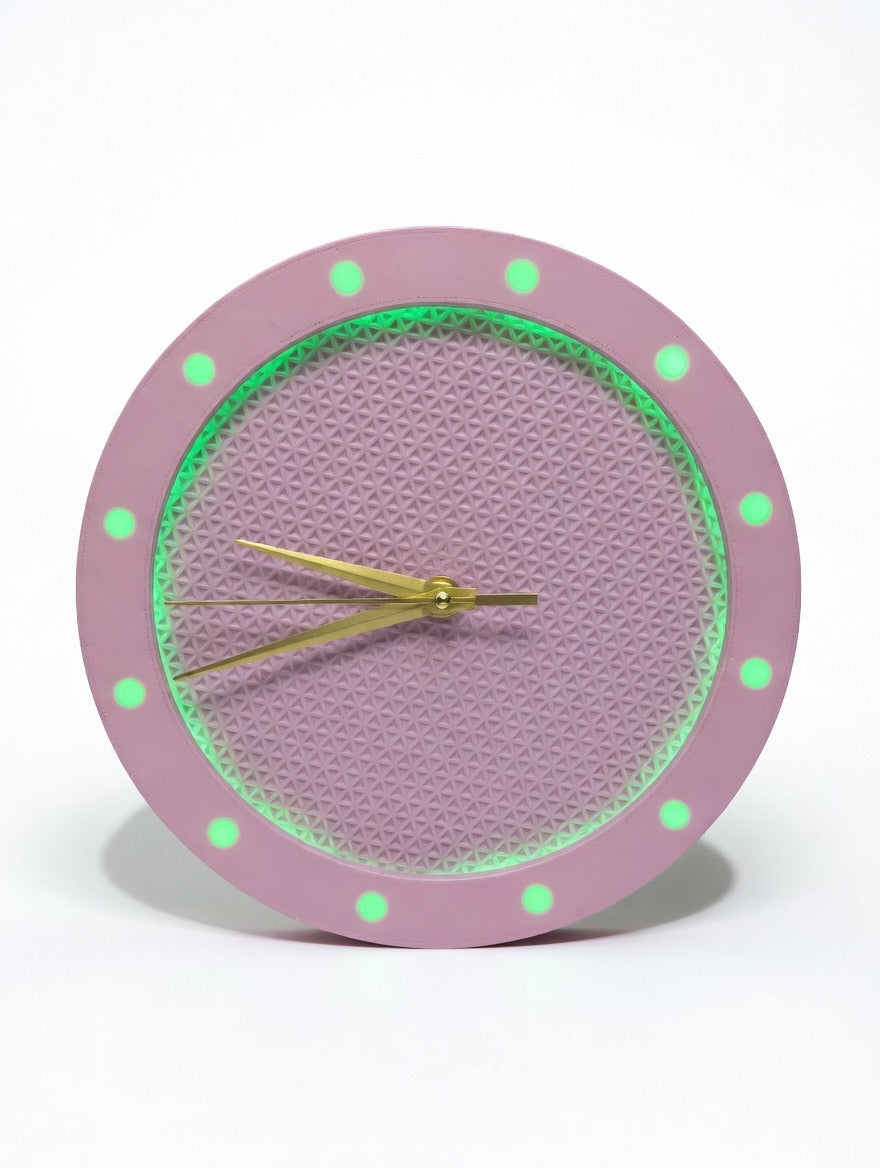 LED Designer Wall Clock – RGB Light Clock – Modern Minimalist Illuminated Clock – Made to Order